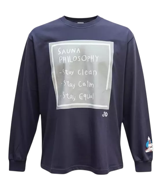 Jo×SaunaPhilosophy ロングTシャツ Navy